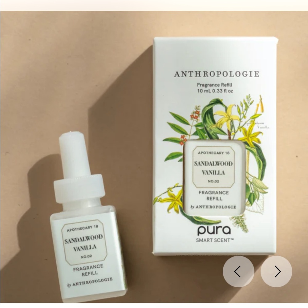 Anthropologie Sandalwood Vanilla fragrance vial for Pura diffuser